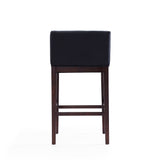 Kingsley Barstool in Black and Dark Walnut (set of 3) - Ornate Home