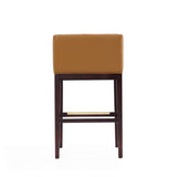 Kingsley Barstool in Camel and Dark Walnut - Ornate Home