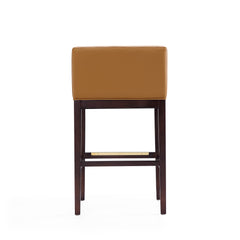 Kingsley Barstool in Camel and Dark Walnut - Ornate Home