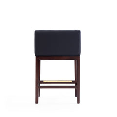 Kingsley Counter Stool in Black and Dark Walnut - Ornate Home