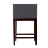Kingsley Counter Stool in Grey and Dark Walnut - Ornate Home