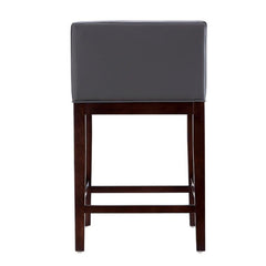 Kingsley Counter Stool in Grey and Dark Walnut - Ornate Home