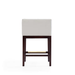 Kingsley Counter Stool in Ivory and Dark Walnut (set of 2) - Ornate Home