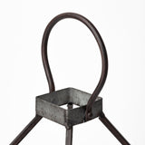 Kingston Brown Large Rustic Metal Framed Table Candle Holder - Ornate Home