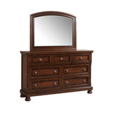 Kingston Cherry Brown Dresser & Mirror Set - Ornate Home