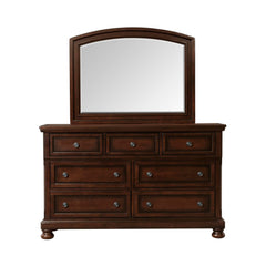 Kingston Cherry Brown Dresser & Mirror Set - Ornate Home