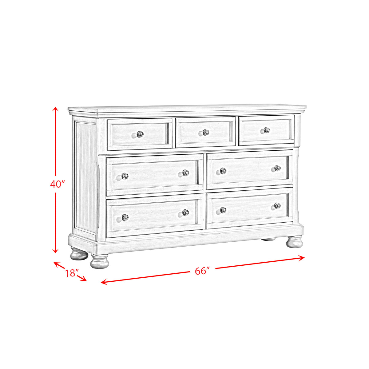 Kingston Cherry Brown Dresser - Ornate Home