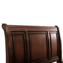 Kingston Cherry Brown Queen Bed with Storage Footboard and Non-Storage Rails