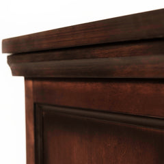 Kingston Cherry Brown Queen Bed with Storage Footboard and Non-Storage Rails