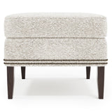 Kingston White/Cream Fabric Ottoman - Ornate Home