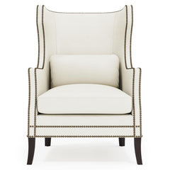 Kingston White/Cream Leather Chair - Ornate Home