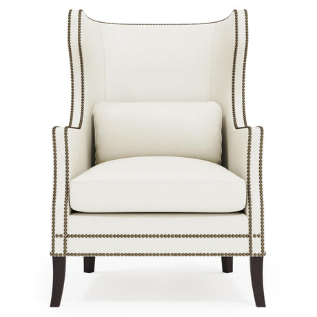 Kingston White/Cream Leather Chair - Ornate Home