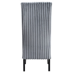 Kini Gray Corduroy & Black Side Chair (Set of 2) - Ornate Home
