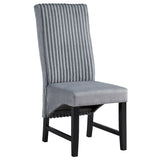 Kini Gray Corduroy & Black Side Chair (Set of 2) - Ornate Home