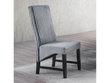 Kini Gray Corduroy & Black Side Chair (Set of 2) - Ornate Home