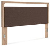 Kinlanni Tan/Brown King UPH Panel Headboard (Online Special Price) - Ornate Home