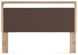 Kinlanni Tan/Brown King UPH Panel Headboard (Online Special Price) - Ornate Home