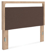 Kinlanni Tan/Brown Queen UPH Panel Headboard (Online Special Price) - Ornate Home