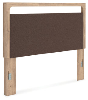 Kinlanni Tan/Brown Queen UPH Panel Headboard (Online Special Price) - Ornate Home