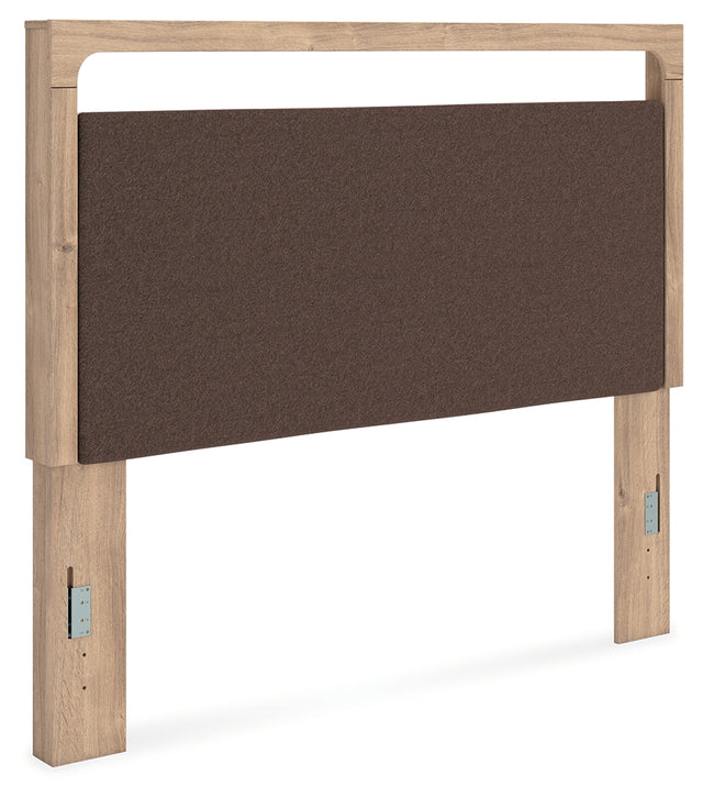 Kinlanni Tan/Brown Queen UPH Panel Headboard (Online Special Price) - Ornate Home