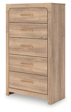 Kinlanni Tan Five Drawer Chest - Ornate Home
