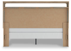 Kinlanni Tan King Upholstered Panel Bed - Ornate Home