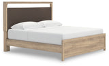 Kinlanni Tan King Upholstered Platform Bed (Online Special Price) - Ornate Home