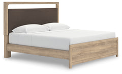 Kinlanni Tan King Upholstered Platform Bed - Ornate Home