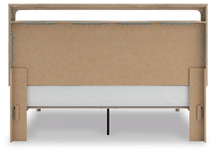 Kinlanni Tan King Upholstered Platform Bed - Ornate Home