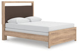 Kinlanni Tan Queen Panel Bed, Dresser, Mirror and Nightstand (Online Special Price) - Ornate Home