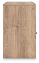 Kinlanni Tan Queen Panel Bed, Dresser, Mirror and Nightstand (Online Special Price) - Ornate Home