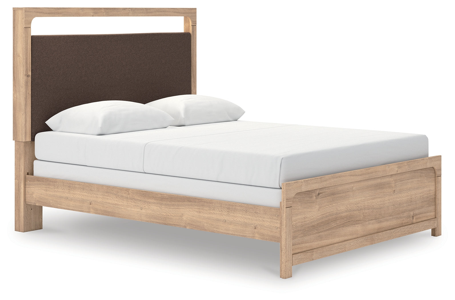 Kinlanni Tan Queen Upholstered Panel Bed (Online Special Price) - Ornate Home