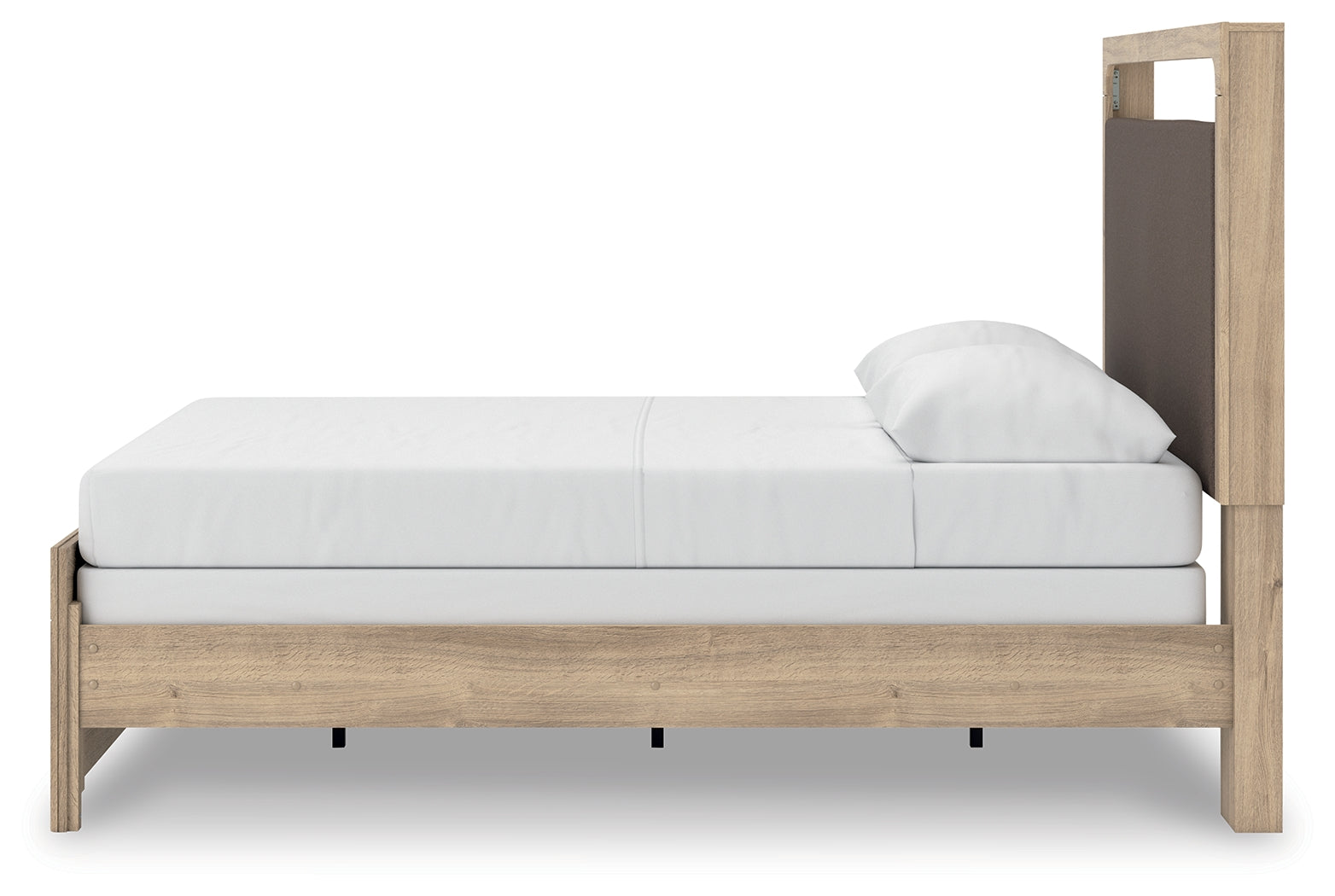 Kinlanni Tan Queen Upholstered Panel Bed (Online Special Price) - Ornate Home