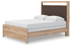 Kinlanni Tan Queen Upholstered Panel Bed - Ornate Home