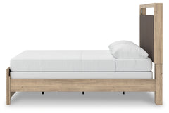 Kinlanni Tan Queen Upholstered Panel Bed - Ornate Home