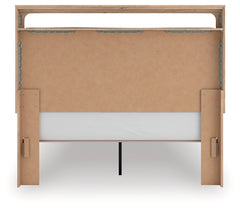 Kinlanni Tan Queen Upholstered Platform Bed - Ornate Home