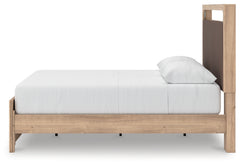 Kinlanni Tan Queen Upholstered Platform Bed - Ornate Home
