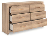 Kinlanni Tan Six Drawer Dresser - Ornate Home