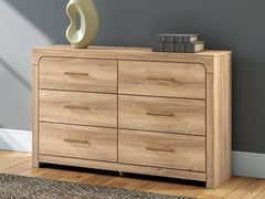 Kinlanni Tan Six Drawer Dresser - Ornate Home