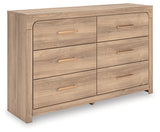Kinlanni Tan Six Drawer Dresser - Ornate Home