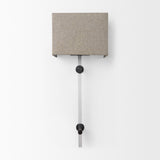 Kinsley Beige Shade with Transparent Body Wall Sconce