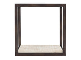 Kinsley White Travertine/Bronze Side Table - Ornate Home