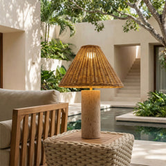 Kintal Natural Solar Table Lamp - Ornate Home