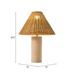 Kintal Natural Solar Table Lamp - Ornate Home