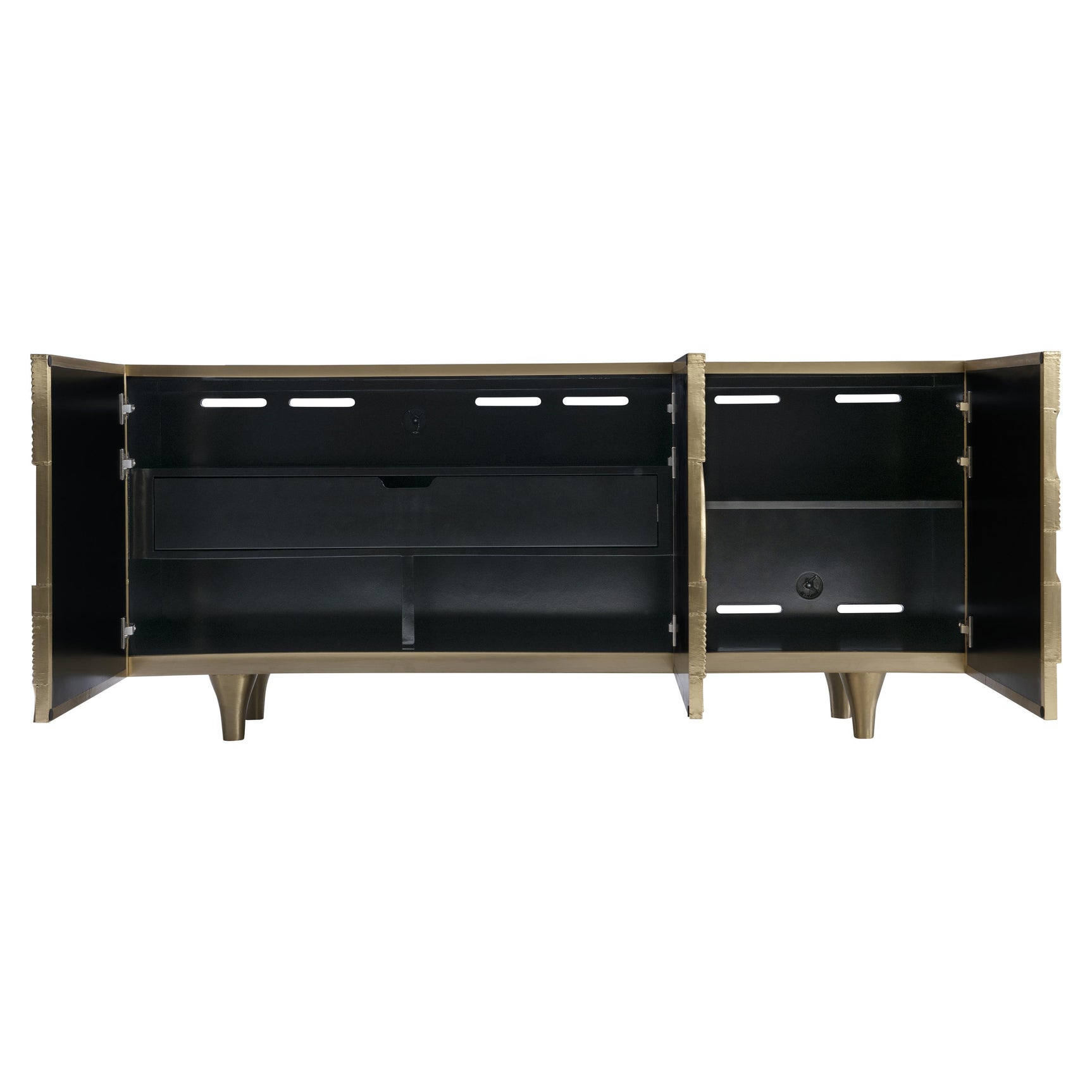 Kintore Brass Entertainment Credenza - Ornate Home