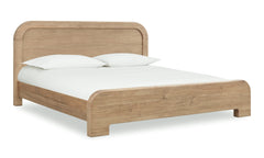 Kione Acacia Wood Queen Platform Bed in Lioness - Ornate Home