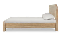 Kione Acacia Wood Queen Platform Bed in Lioness - Ornate Home