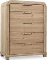 Kione Lioness Five Drawer Acacia Wood Chest - Ornate Home