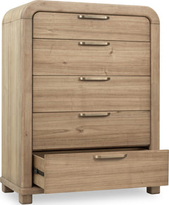 Kione Lioness Five Drawer Acacia Wood Chest - Ornate Home