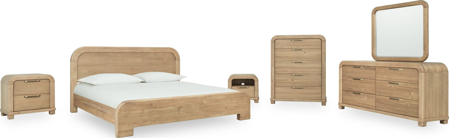 Kione Lioness Five Drawer Acacia Wood Chest - Ornate Home